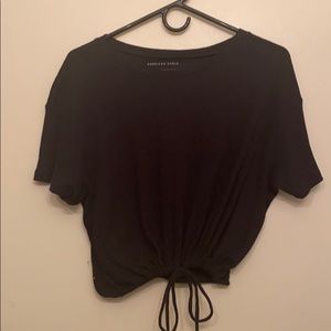 American eagle cropped drawstring shirt